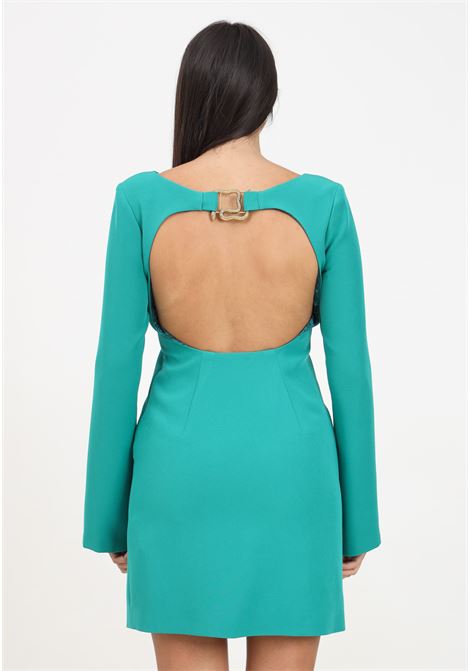 Short green dress for women with open back JUST CAVALLI | 77PAO914N0373180
